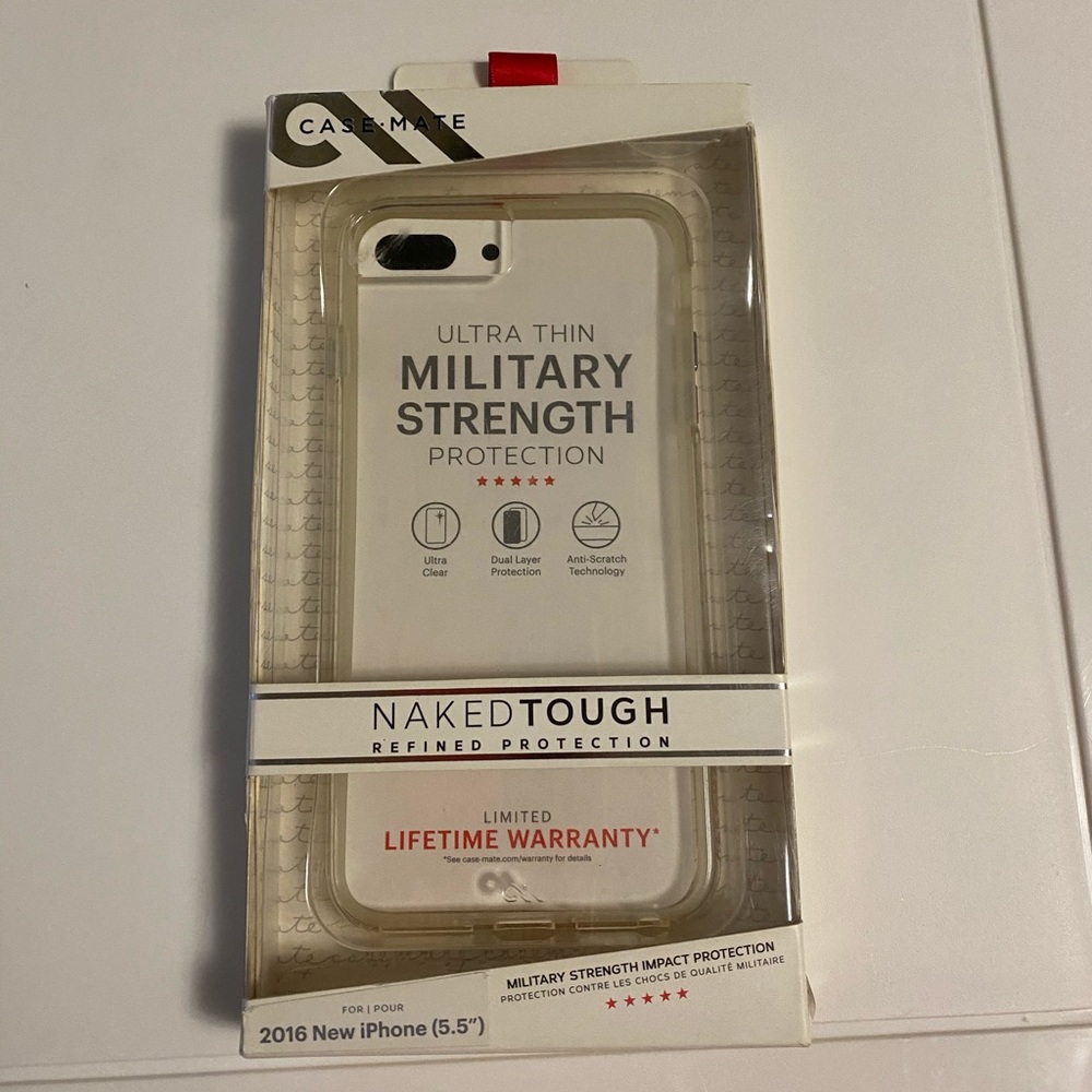 Case-mate clear iPhone 7plus or 8plus case